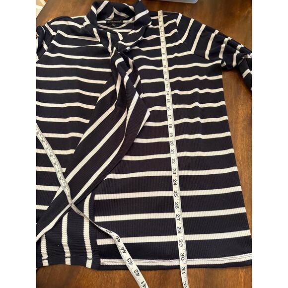Lane Bryant Women's Dark Navy White Stripe Open Front Cardigan Size 22/24 - Picture 6 of 8